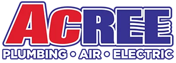 Acree company logo for plumbing, air, electric.