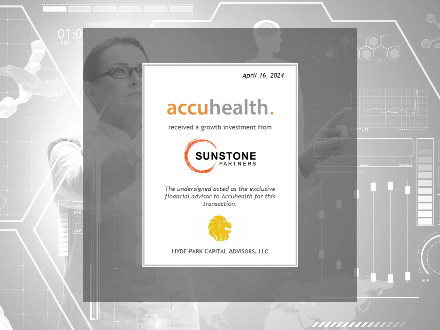Accuhealth receives investment April 2024.