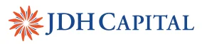 Logo of JDH Capital with orange starburst.