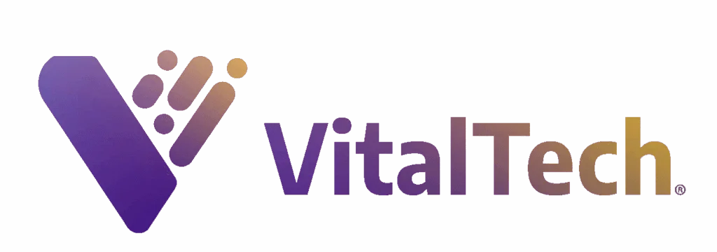 Vital Tech logo with different colors for the M&A transaction, VitalTech on its Sale to CoachCare