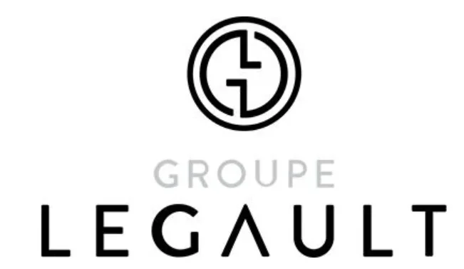 Logo: Groupe Legault text and emblem.