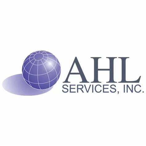 AHL Services, Inc. logo with globe.