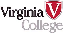 Virginia College logo with V shield.