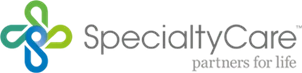 SpecialtyCare logo with a green and blue emblem.