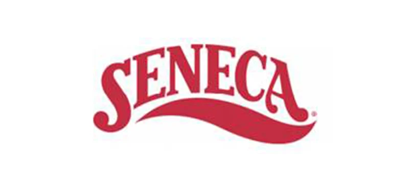 Seneca logo with red text.