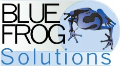 Blue Frog Solutions logo.