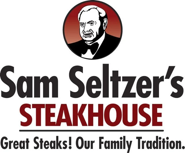 Sam Seltzer's Steakhouse logo with tagline.