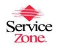 Service Zone logo with red diamond.