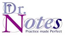 Logo: Dr. Notes, Practice made Perfect.