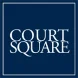 Court Square logo on a blue background.