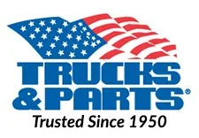 Trucks & Parts logo with American flag.