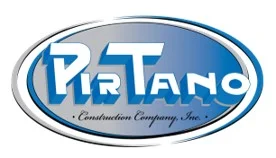 PirTano Construction logo in oval design.