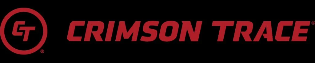 Red logo with the initials “CT” enclosed in a circle, followed by “CRIMSON TRACE” in bold italicized lettering.