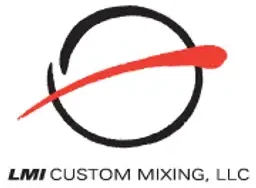 LMI Custom Mixing Logo with circle on the top with a red line through it