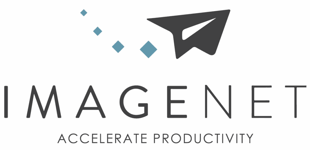 Imagenet logo with mailing flying for a M&A transaction, Cody Consulting being acquired by ImageNet