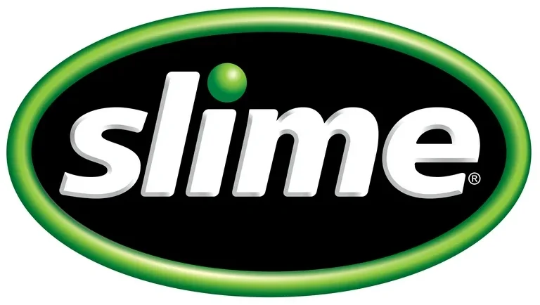 Green and black slime logo.