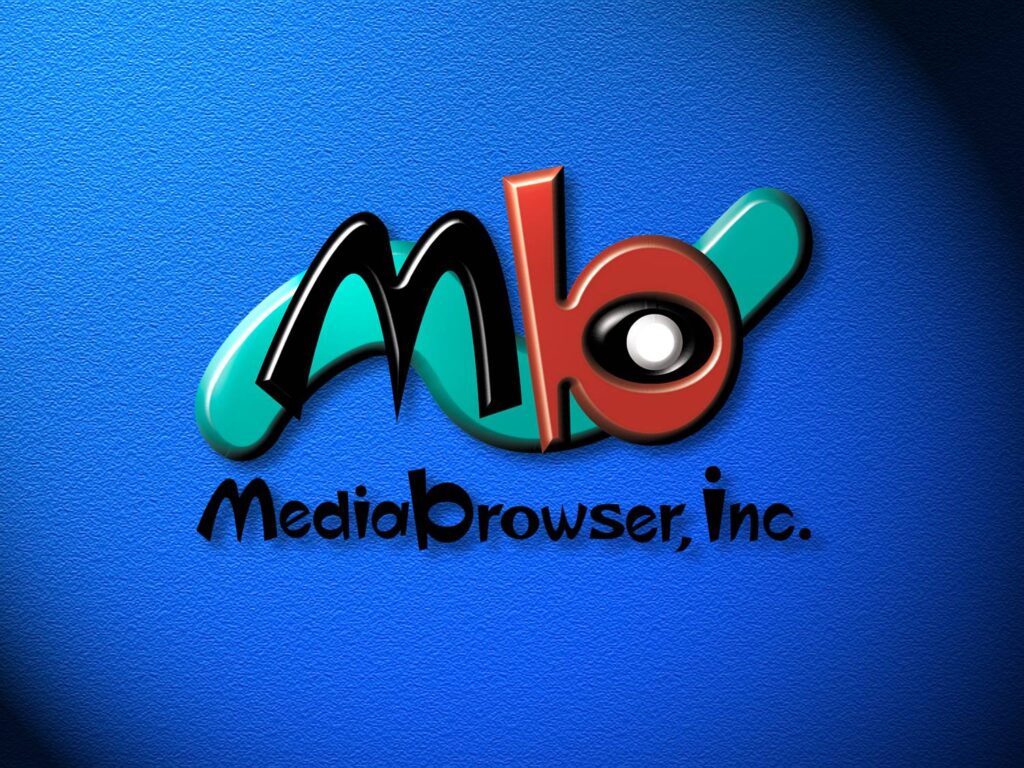 MediaBrowser, Inc. logo on blue background.